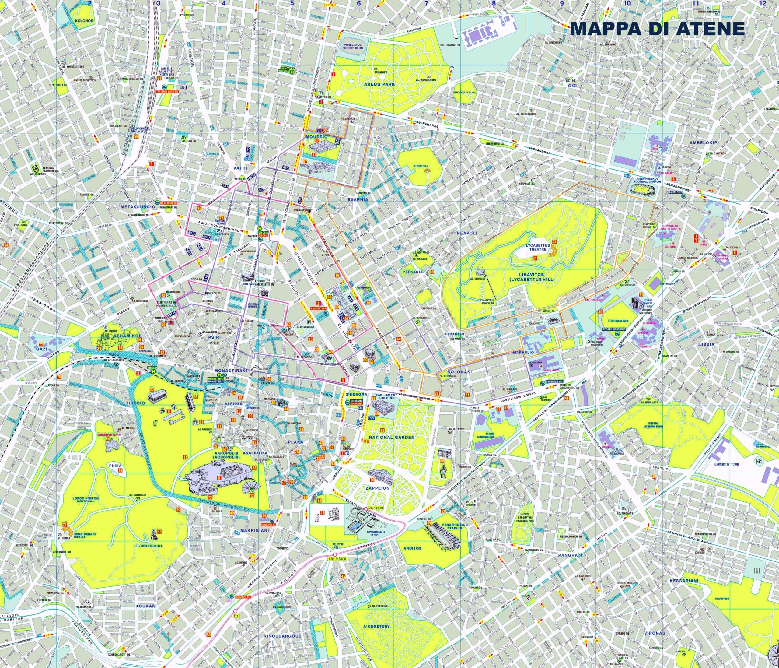 Atene mappa