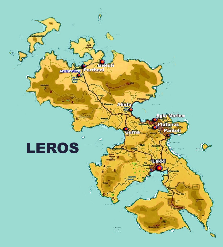 leros mapa