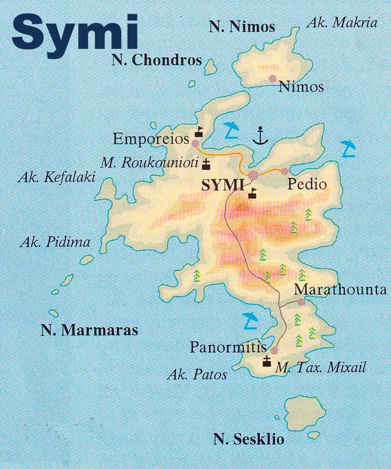 Symi mappa